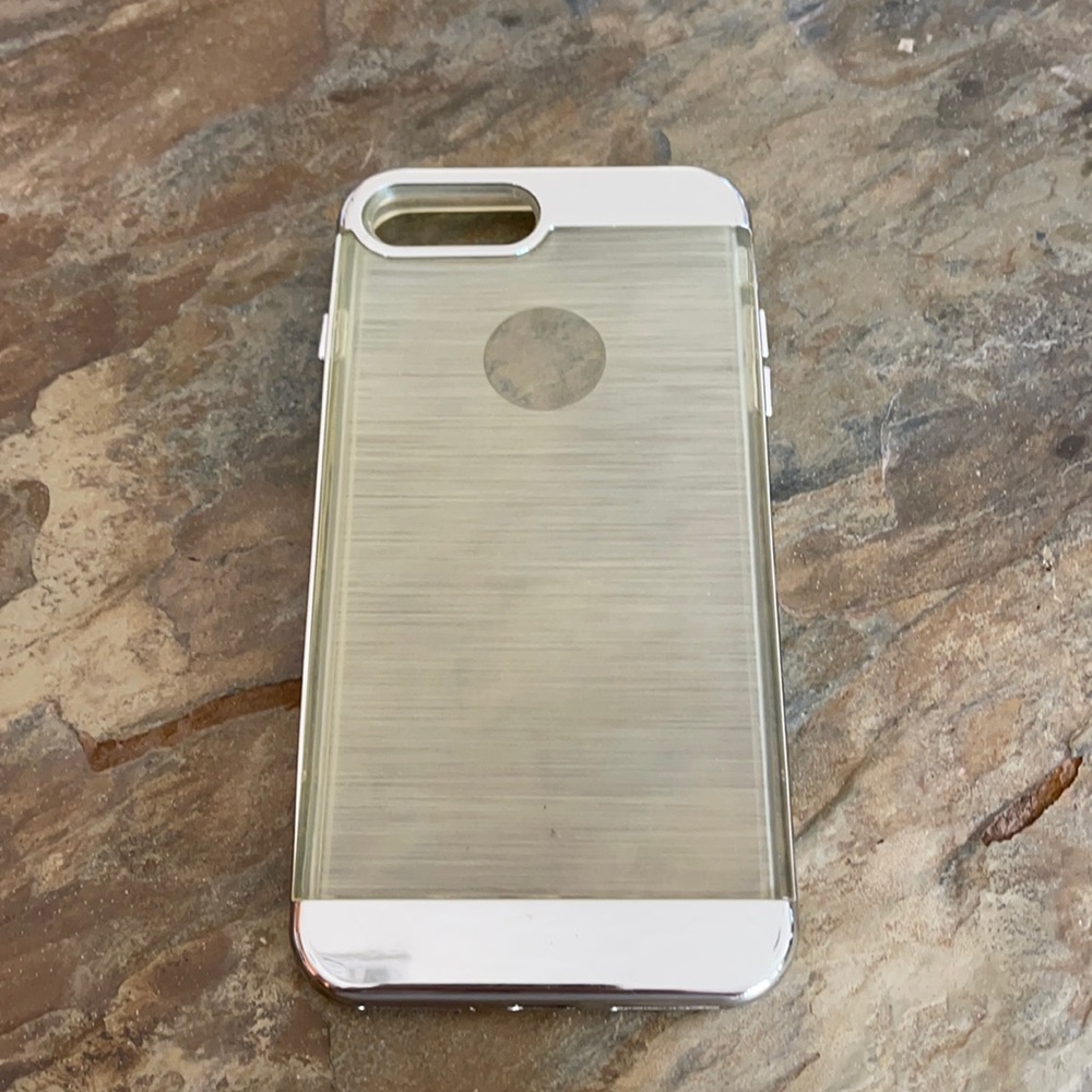 Silver Edged Cell Case For iPhone 6 Plus or 7